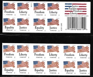Scott # 4648b Convertible Booklet of 20 2012 (45c) Forever Flag--Flawless! MNH - Picture 1 of 1