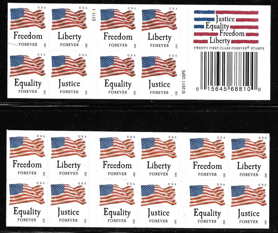 Scott # 4648b Convertible Booklet of 20 2012 (45c) Forever Flag--Flawless! MNH - Image 1 of 1