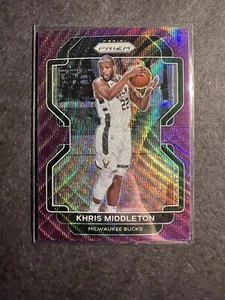Khris Middleton 2021-22 Prizm Purple Wave #128 - Picture 1 of 2
