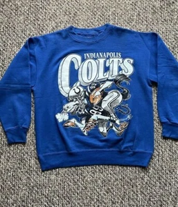 Indianapolis Colts NFL Football Team Funny Graphic Sweatshirt vtg HN0320 - Picture 1 of 2