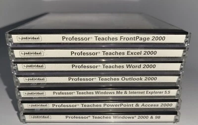 Professor Teaches Software Lot of 7 Networking, Windows 2000, Office CDs - Image 1 of 4