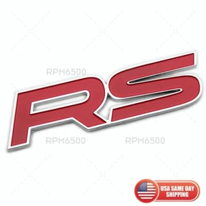 Universal 3D RS Racing Sport Car Logo Badge Decal Sticker Emblem Decorate Marker - Picture 1 of 5