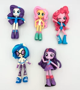 My Little Pony Equestria Girls Minis LOT x5 figures RARITY TWILIGHT FLUTTER PINK - Picture 1 of 14