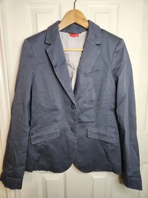 Chaqueta Blazer Vintage Esprit Azul Gris Sarga Informal 2 Botones Trabajo Carrera Talla 8 Foto 1 de 4