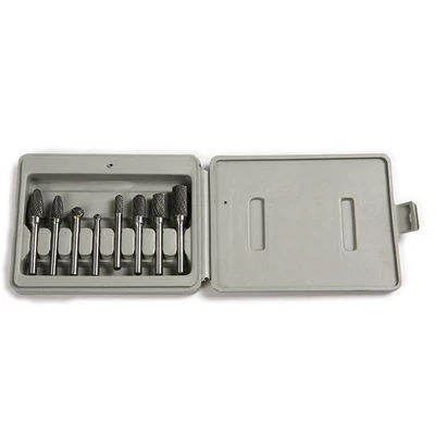 8Pc. Double Cut Carbide Rotary Burr Set 1/4" Shank File Power Tools Double Cut - Image 1 of 3