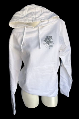 Anti Social Social Club ASSC Plain Sight White w/Blk Flower Hoodie Size S NWT - Image 1 of 4