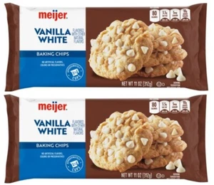 Chips para hornear con sabor blanco vainilla Meijer, 10 oz (2 bolsas) - Imagen 1 de 2