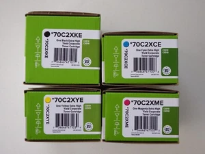 Lexmark 702X Zestaw 4 x bardzo wydajne kasety z tonerem do CS510, CX510 - Zdjęcie 1 z 5