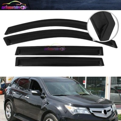 Apto para 07-13 Acura MDX Visera de ventana Protector de sombra de lluvia Deflector de ventilación Acrílico 4 piezas Foto 1 de 4