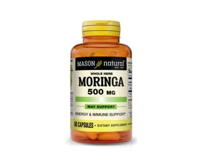 Moringa Capsules 500 mg 60 Capsules Energy & Immune Support - Image 1 of 3