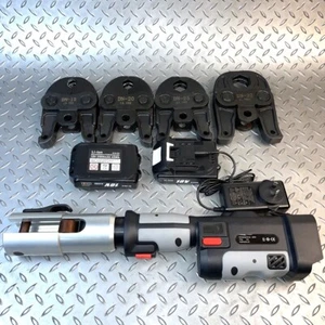 Plumbing Press Tool Hydraulic Heavy Duty with 18v Li-Ion Batteries Charger 4 ... - Picture 1 of 12