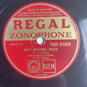 10" 78 RPM-Reginald Dixon-Barcarolle/Jolly Brothers/Regal Zonophone MR 3483 - Picture 1 of 4