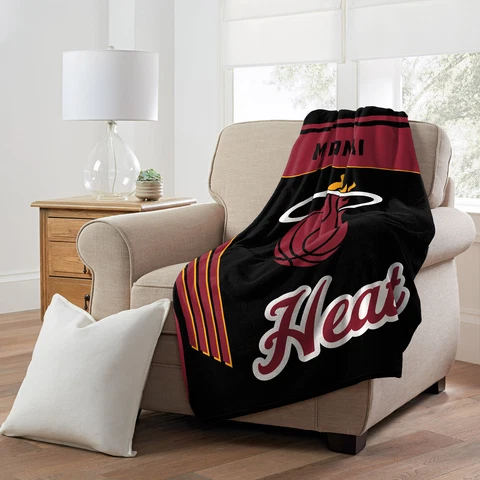 NBA Officially Licensed Miami Heat 46" x 60" Microfiber Throw Blanket Cover