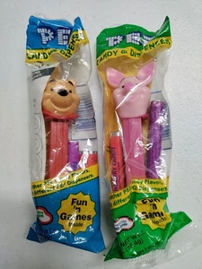 Winnie Puuh und Ferkel Pez Spender Neu Versiegelt Vintage Set  - Bild 1 von 1