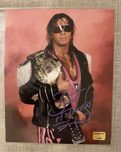 Bret "Hitman" Hart WWF handsigniertes 8x10' Farbfoto • mit COA Hologramm - Bild 1 von 7