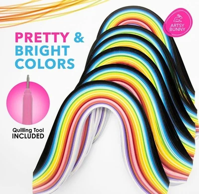 Quilling Paper Strip Set For Crafting With Tools - Image 1 of 4