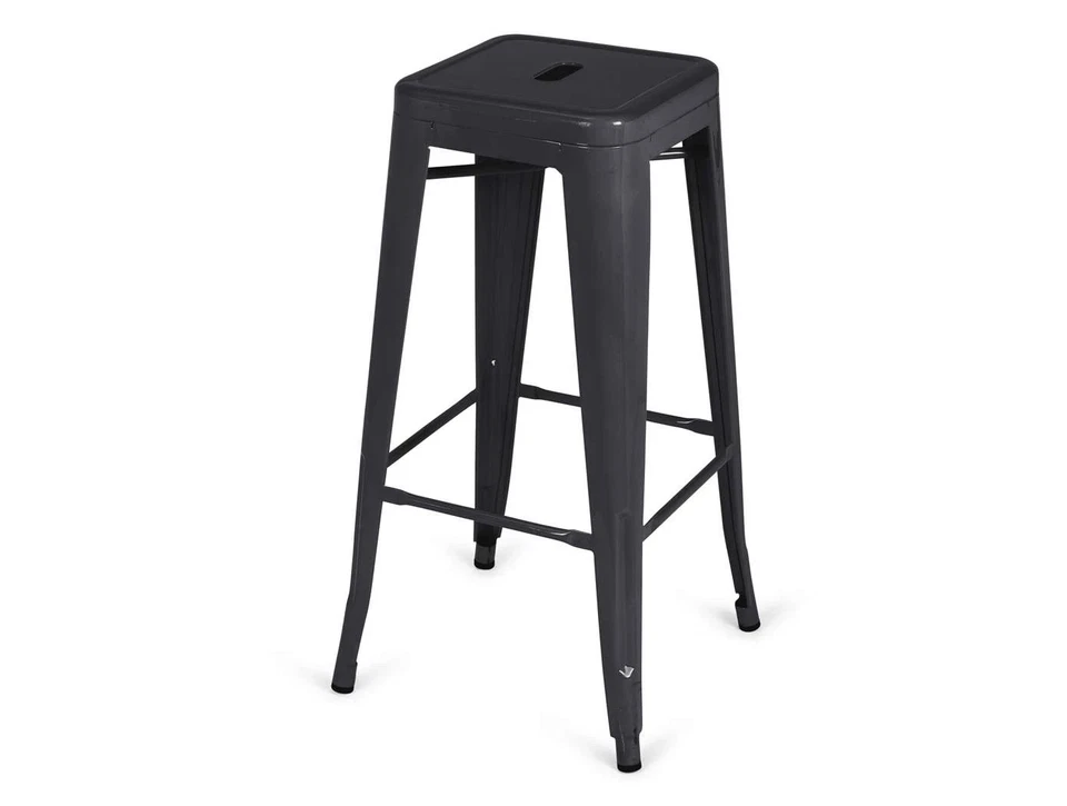 Pack de 4 taburetes de metal apilable modelo Tolix acabado negro, 31 cm(ancho) 7 - Imagen 1 de 1