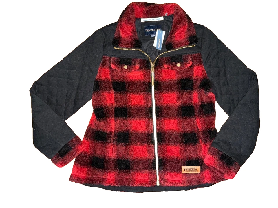 PENDLETON Red Buffalo INSULATED Prairie Smoke JACKET Womens Size MEDIUM NEW - Image 1 of 4