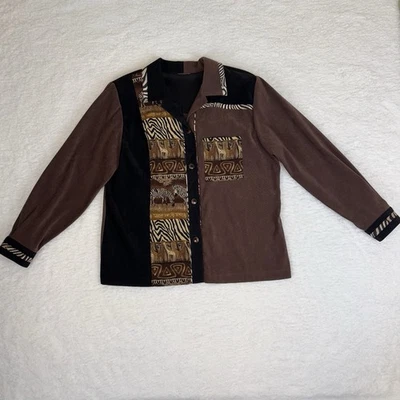 Chaqueta De Colección Años 80-90 Christina Hope Talla L Estampado Cebra Jirafa Safari Terciopelo Suave Foto 1 de 4