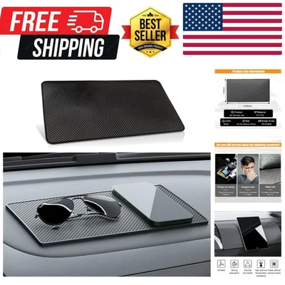10.6"x5.9" Washable Non-Slip Auto Dash Mat - Stylish & Secure for All Vehicles - Image 1 of 4