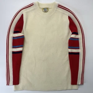 Vintage 1970s Kmart Fashion Slip On Striped Sweater Women's/Unisex - Size Large - Picture 1 of 11
