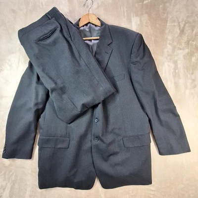 Traje Tallia Uomo Para Hombre 52L 2 Piezas 48 Cintura Carbón Super 100s Lana Hecho en EE. UU. Foto 1 de 4