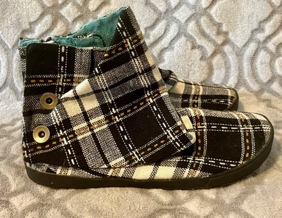 Botines Xhilaration Sena a Cuadros Blanco y Negro Talla 8.5 Foto 1 de 2