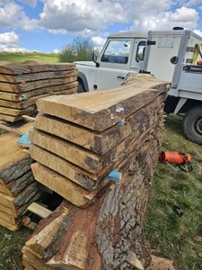 5 Live Edge Oak Planks - Picture 1 of 4