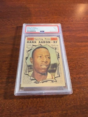 1961 Topps #577 Hank Aaron Salón de la fama. PSA 3.5 Foto 1 de 2
