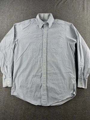 BROOKS BROTHERS Makers Men L/XL Pin Stripe Button Dress Shirt French Cuff - Image 1 of 4
