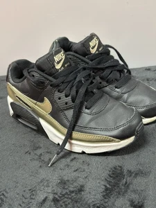 Nike Air Max 90 LTR GS nero/oro metallizzato stella 4,5 anni - Foto 1 di 5