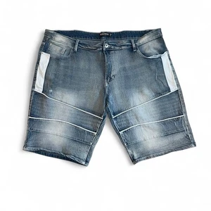 Southpole Skater Y2K Vintage Light Wash Denim Baggy Jean Shorts Hip Hop Size 44” - Picture 1 of 6