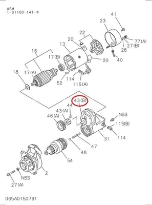 (1) RETENEDOR ISUZU 1-81118060-0 GENUINO - ARRANCADOR DE PIÑÓN Foto 1 de 4