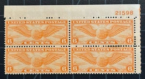 US Stamps-SC# C19- Plate Block - MNH Gum Disturbed - Moisture & Heat - CV $20.00 - Picture 1 of 2