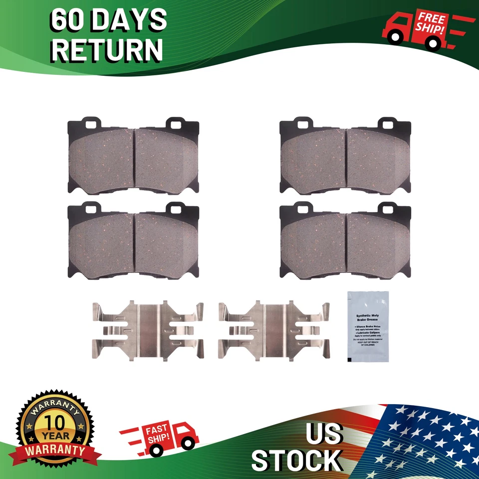 Front Performance Ceramic Brake Pads D1346 for INFINITI Q70L/QX70 & Nissan 370Z Foto 1 de 4