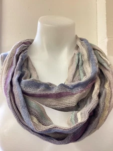 Bufanda Rising Tide para mujer talla única multicolor pastel infinito tejido ligero - Imagen 1 de 5