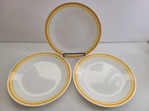  Corelle Zitrus gelbe Bänder Mittagessen Teller 8,5 im Vintage 3er Set   - Bild 1 von 7