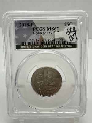 2018 S Voyageurs NP Quarter 25C NGC MS67 First Releases SR8-27 - Image 1 of 4