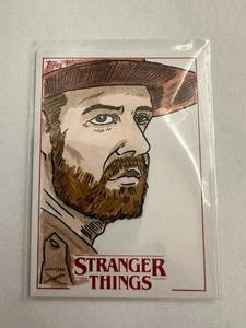 SKETCH CARD - 2018 Topps "Stranger Things", Jim Hopper By Ibrahim Ozkan 1/1 - Bild 1 von 2