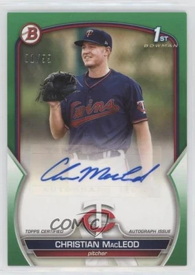 2023 Bowman Paper Prospect Green Border /99 Christian Macleod #PPA-CMD Auto - Image 1 of 2