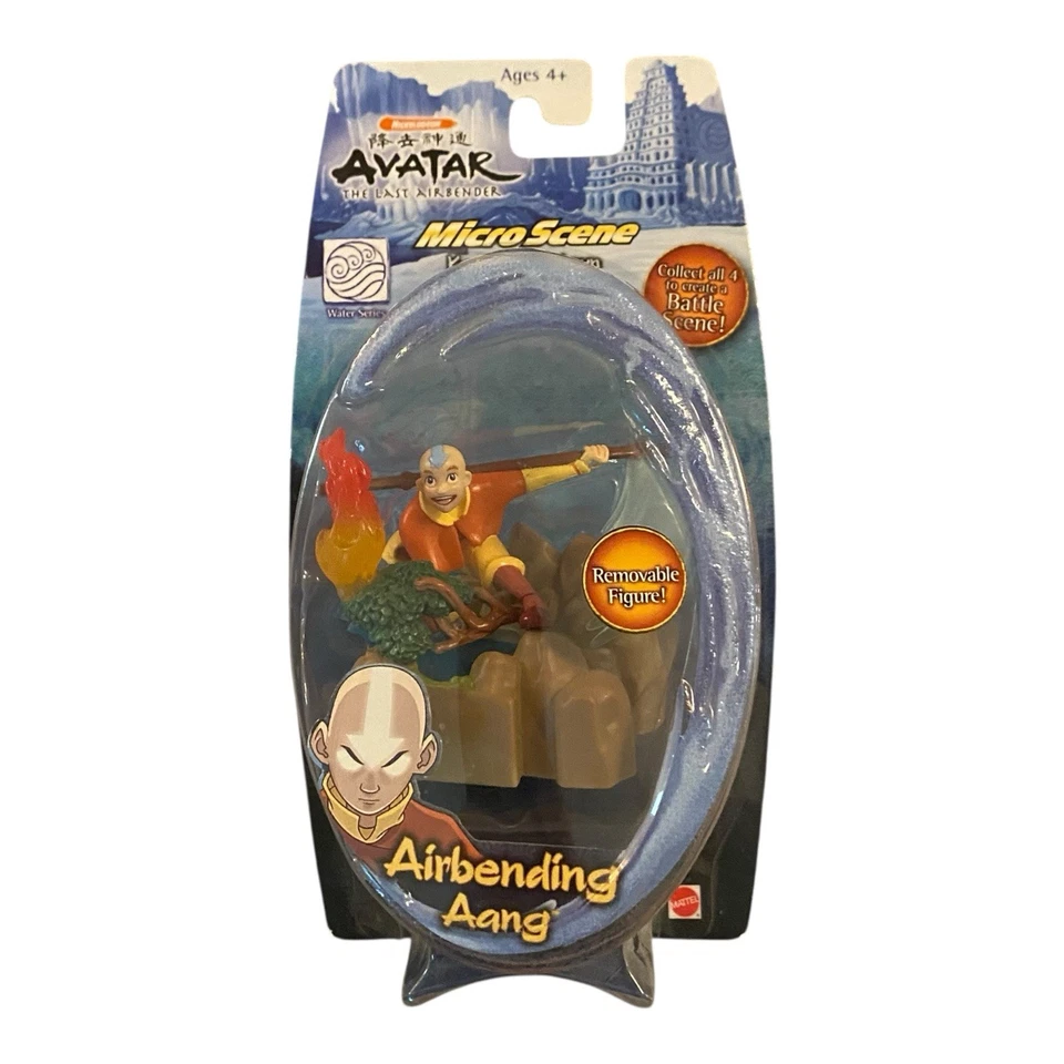 美泰 Avatar:Airbending Aang 可动人偶 - Last Airbender Micro Scene - 全新 — 第 1/3 张图片