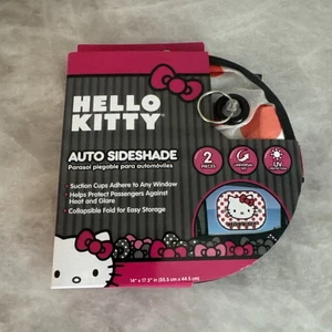 RARE Hello Kitty Auto Shade Side Window Suction Cup 2 PIECES 14" X 17.5”Sanrio - Bild 1 von 10