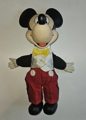 Disney – Micky Maus Figur – ca. 30 cm – Stoffkörper & Gummikopf – Vintage - Bild 1 von 2