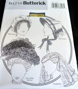 *Vintage Historical HATS Costume Patterns of HistorySewing Pattern Uncut - Picture 1 of 2