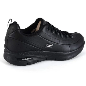 Skechers Arch Fit Trickell Damenschuhe Turnschuhe UK-Größe 8 schwarz silber - Bild 1 von 13