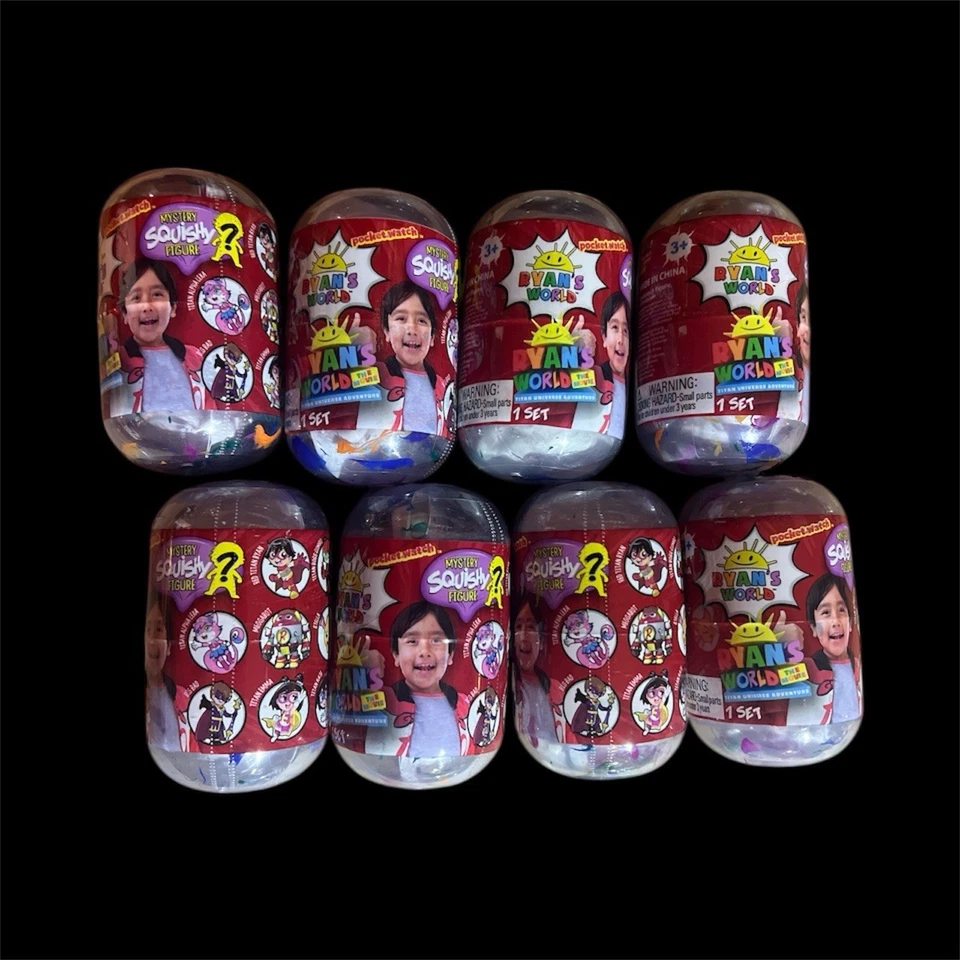 Lote de 8 figuras misteriosas blandas de Ryan's World NUEVAS Foto 1 de 1