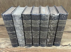 Thackeray's Works - 7 Vol Partial Set. 1800's Author/Illustrator W. M. Thackeray - Picture 1 of 10