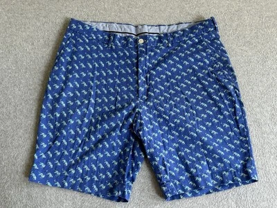 Ralph Lauren Pantalones Cortos Para Hombres 36 Azul Chino AOP Estampado de Tigre Polo Golf Elástico 10" Foto 1 de 4