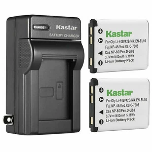 Kastar Wall Charger Battery for Fuji NP45 NP-45S BC-45B Fujifilm instax Mini 90 - Picture 1 of 5