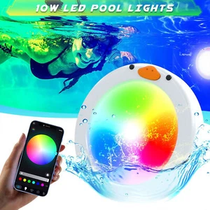 Underwater Led Pool Lights for Inground Pools RGB Color Changing 26.2ft Cable - Picture 1 of 8